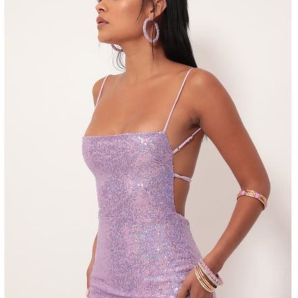SOLD Lucy in the Sky light Purple sequined dress